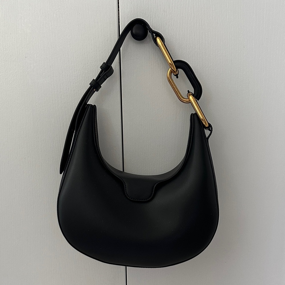 Charles & Keith gold link shoulder bag